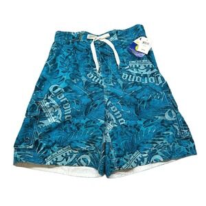 Corona Extra Swim Trunks Mens Medium Beer Blue White Graphic Print NEW